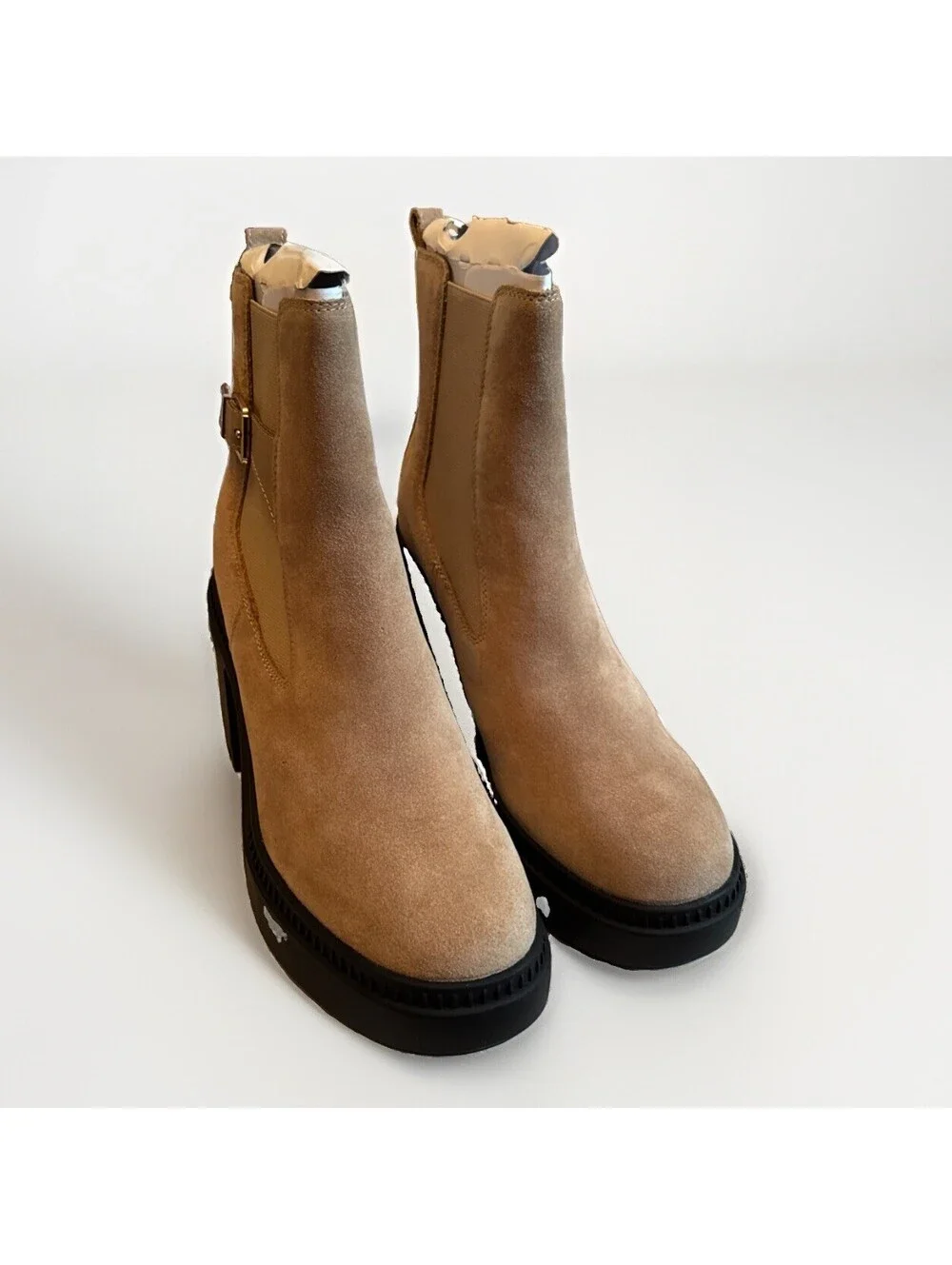NIB Calvin Klein Women's Light Natural Fayth Ankle Boot Size 10